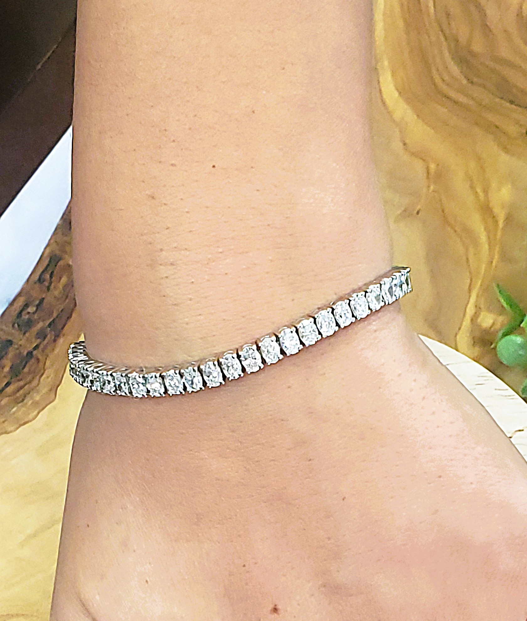 Oval Cut Diamond Tennis Bracelet - Four Prong